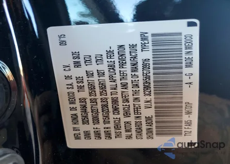 2015 Honda Cr-V Ex из США, поврежденный, VIN 3CZRM3H56FG709916